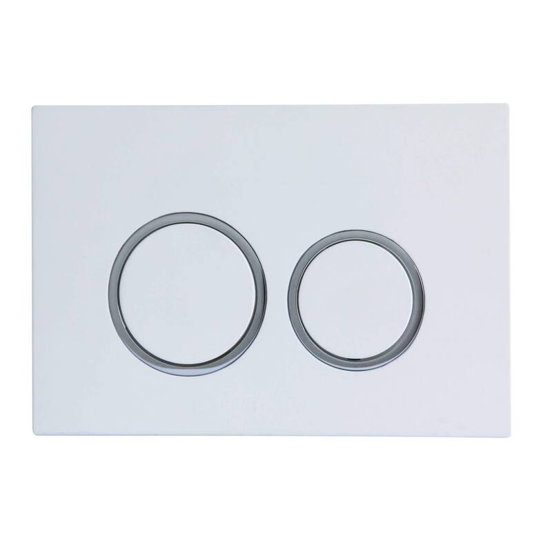Fine Fixtures Concealed Tank Push Button (Actuator) - White Round - Push Plates (Plastic)