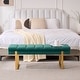 preview thumbnail 21 of 101, Upholstered Bedroom Bench Tufted Entryway Bench Modern End of Bed Bench Dining Bench with Gold/Black Metal Legs for Window