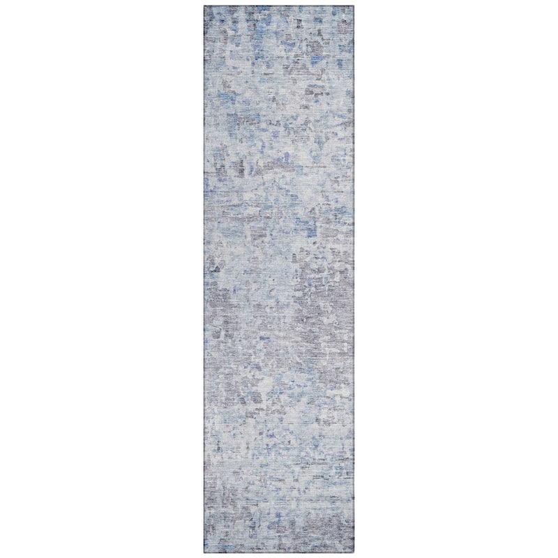 Machine Washable Indoor/ Outdoor Abstract Modern Chantille Rug