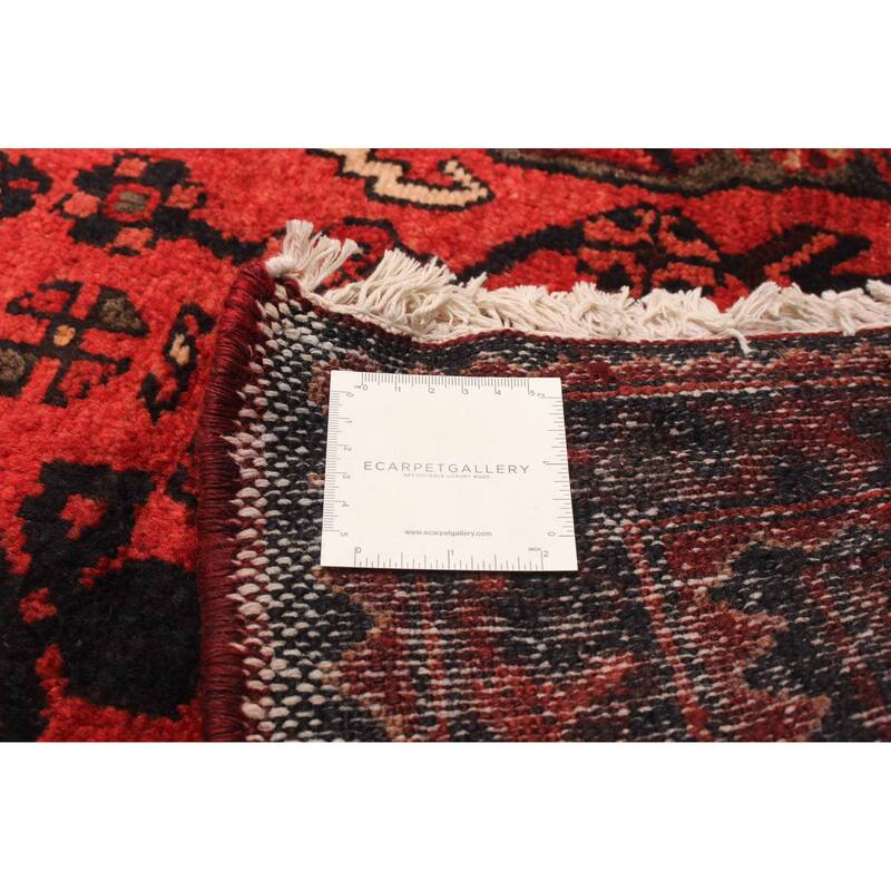 ECARPETGALLERY Hand-knotted Andelz Red Wool Rug - 3'7 x 10'2