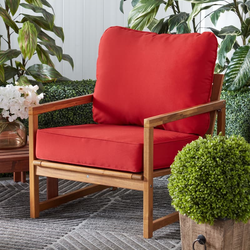 Outdoor 2-Piece Reversible Deep Seat Cushion Set (Cushions Only)