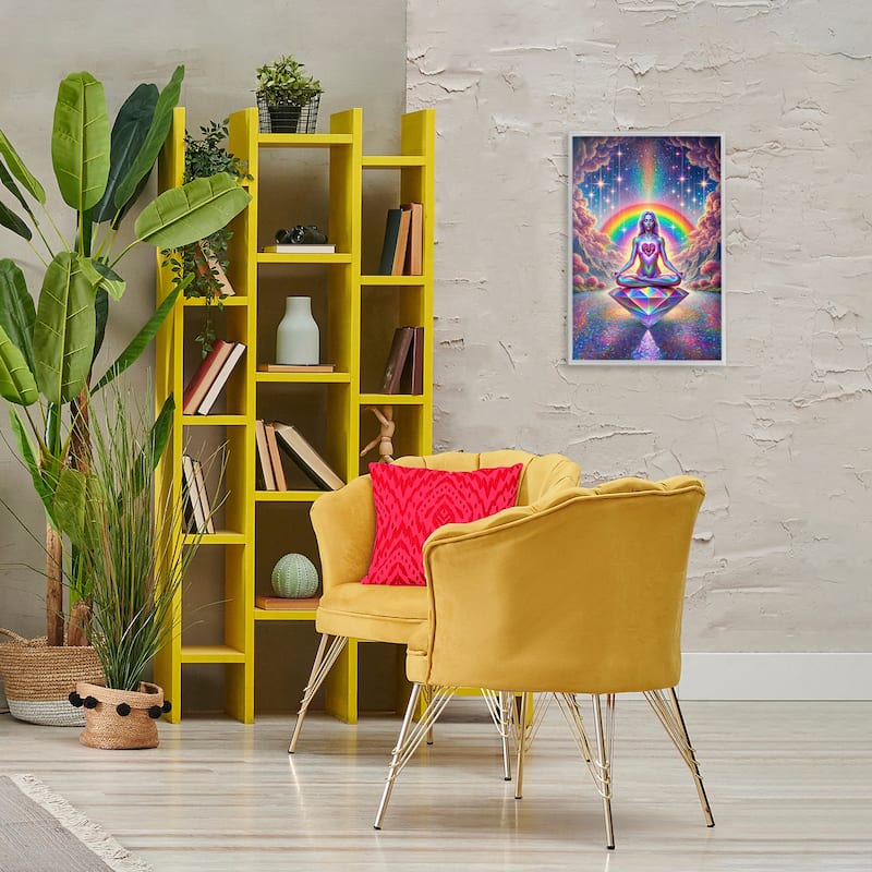 Stupell Spiritual Enlightenment Meditation Framed Giclee Art Design By Spirit of the Rainbow
