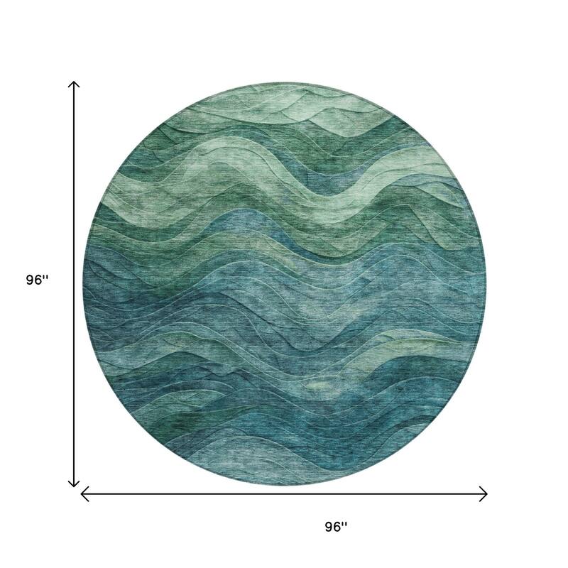 HomeRoots Abstract Transitional Rectangle Outdoor Rug