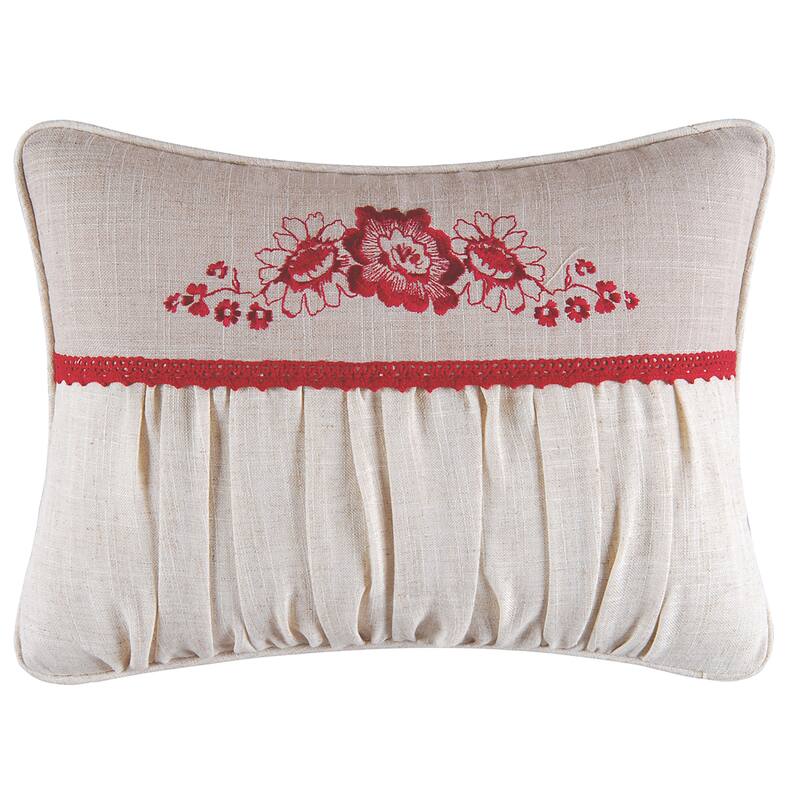 12" x 16" Jasleen Embroidered Throw Pillow
