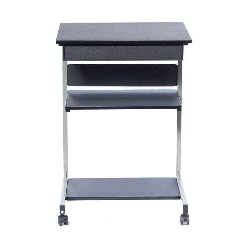 Techni Mobili Rolling Laptop Cart with Storage Graphite - 21.50"L * 20.50"W * 30.50"H