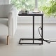preview thumbnail 12 of 61, Javlergo Set of 2 C-Shaped Sofa Side Table, Small End Table for Living Room, Narrow Bedside/TV Tray Table