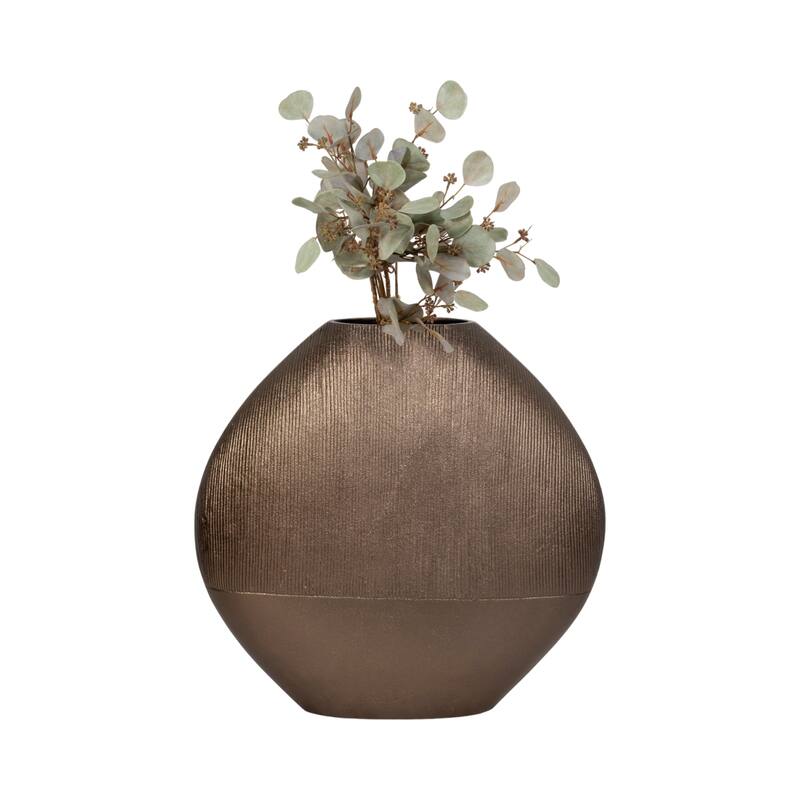 Modern Round Metal Table Vase - Flower Vase
