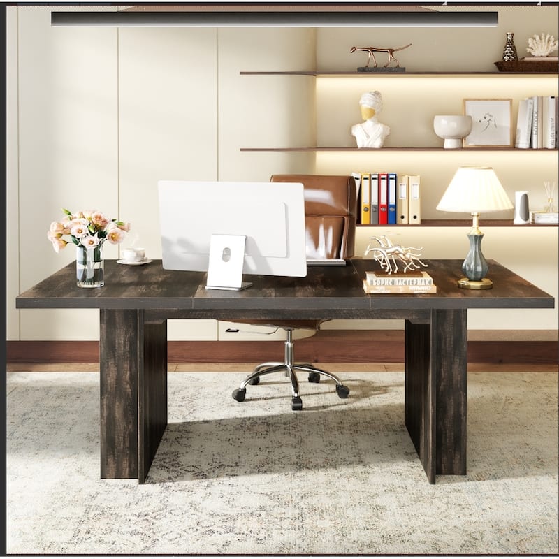 63 Inches Office Executive Desk with Storage