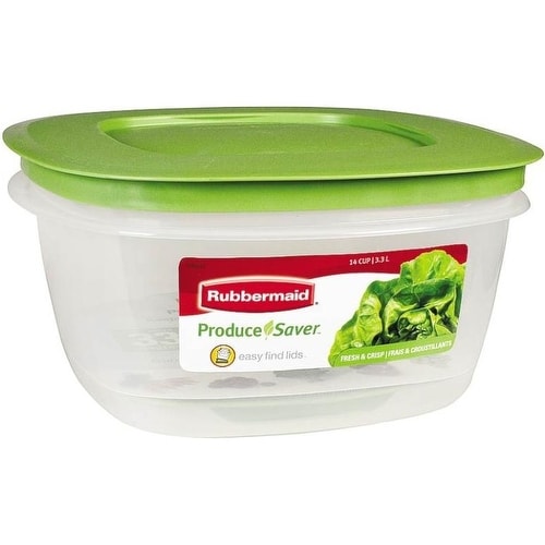 Rubbermaid 1776416 Food Storage Container, 14 Cup, Green Lid - Bed Bath &  Beyond - 12454714