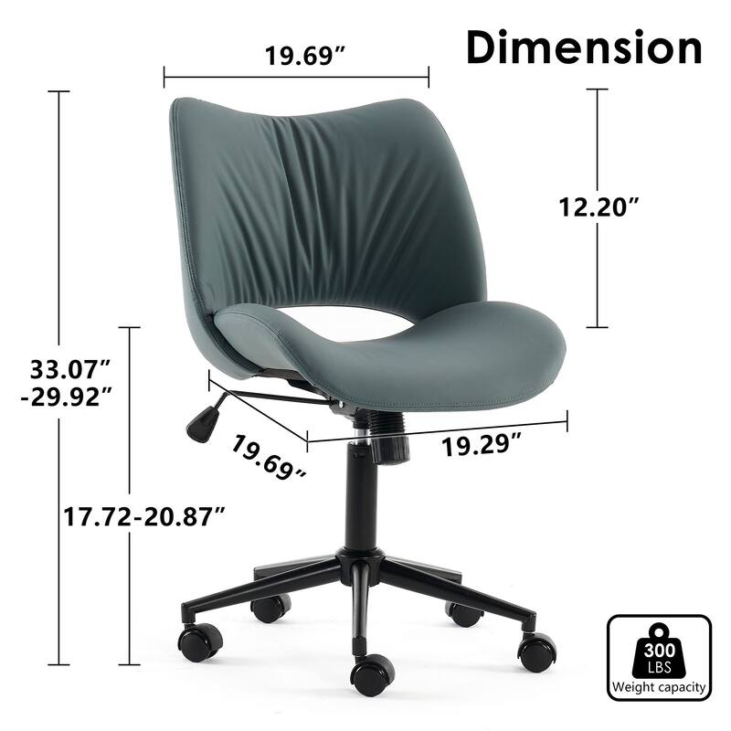 Ergonomic Faux Leather Office Chair, Swivel Task Chair