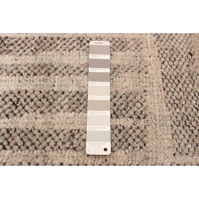 ECARPETGALLERY Hand-knotted Tangier Taupe Wool Rug - 5'2 x 7'11