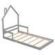 preview thumbnail 14 of 25, Twin Size House-Shaped Headboard Floor Bed with Handrails