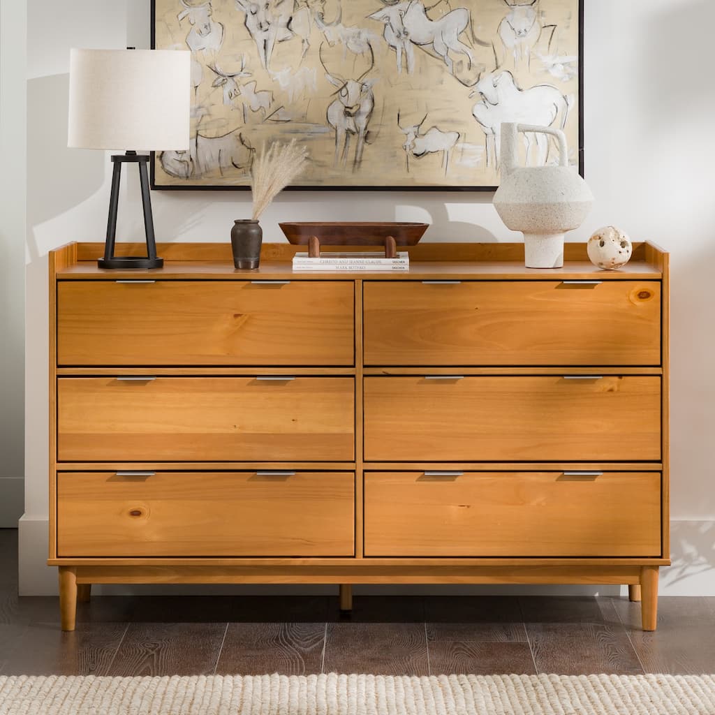 Walker Edison Modern Solid Wood 6-Drawer Dresser