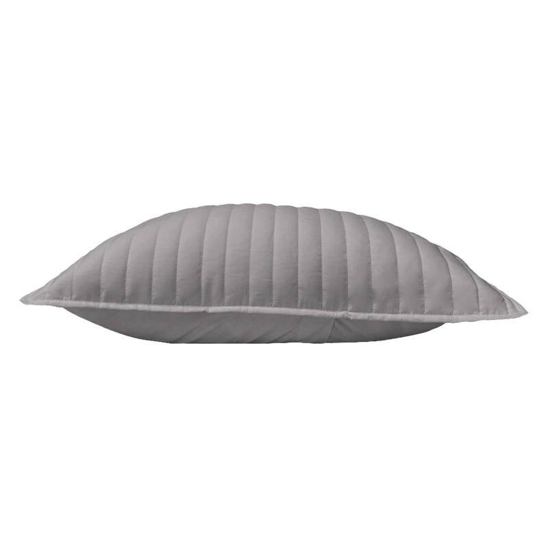 Jennifer Adams Essentials Vertical Stripes Quilted Sham - Grey - King