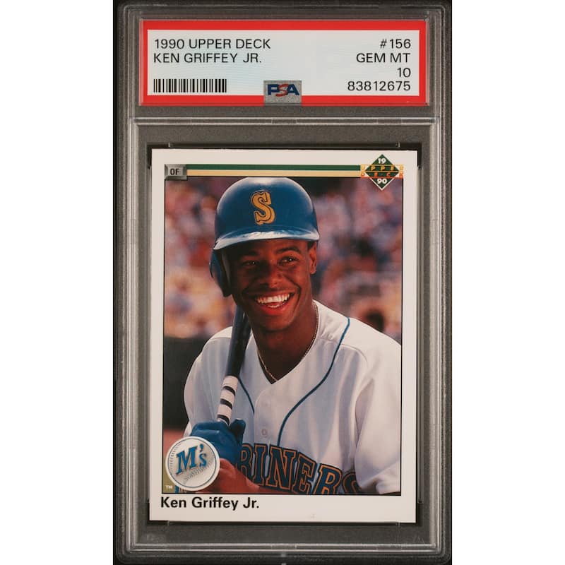 Ken Griffey Jr 1990 Upper Deck Baseball Card #156 Graded PSA 10 - 8'6" x 11'6"