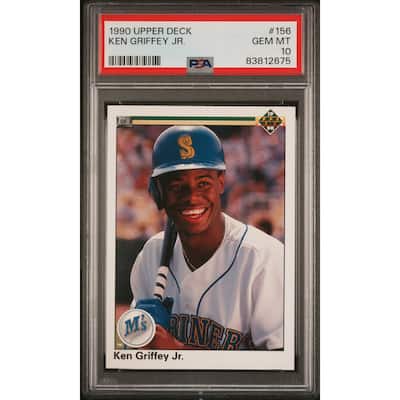 Ken Griffey Jr 1990 Upper Deck Baseball Card #156 Graded PSA 10 - 8'6" x 11'6"