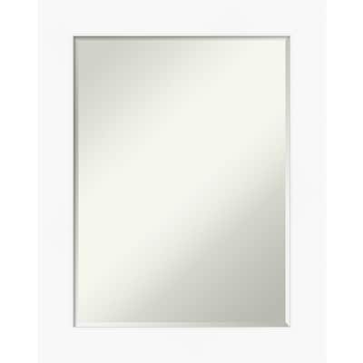 Petite Bevel Bathroom Wall Mirror - Cabinet White Frame - Cabinet White - 23 x 29 in
