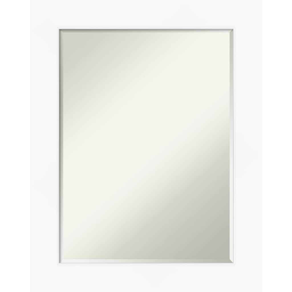 Petite Bevel Bathroom Wall Mirror - Cabinet White Frame - Cabinet White - 23 x 29 in