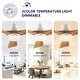 preview thumbnail 33 of 189, Sofucor 42"/48"/ 52"/60"Noiseless Walnut Wood Ceiling Fan with Remote Control, Integrated Light Optional