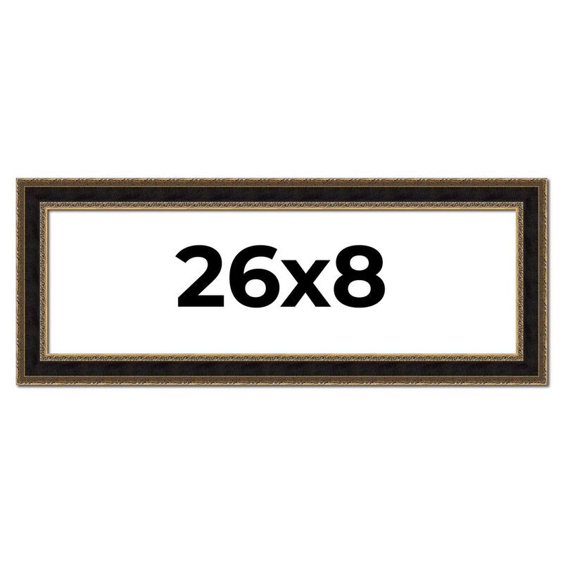 26x8 Frame Gold Antique Vintage Sold Wood Picture Frame | 1.75 Inch