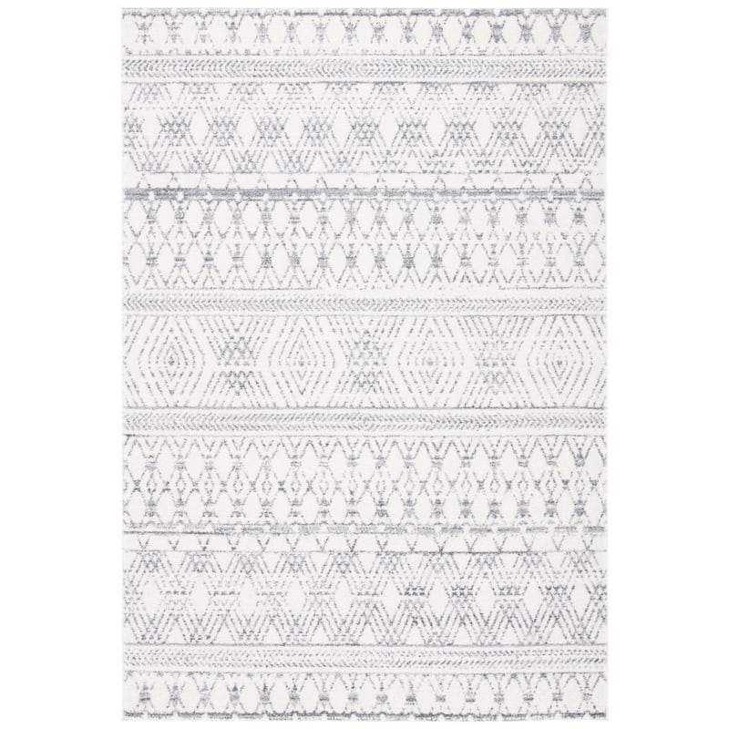 SAFAVIEH Tulum Oleksa Moroccan Boho Rug - Ivory/Grey - 5' 5" x 7' 7"