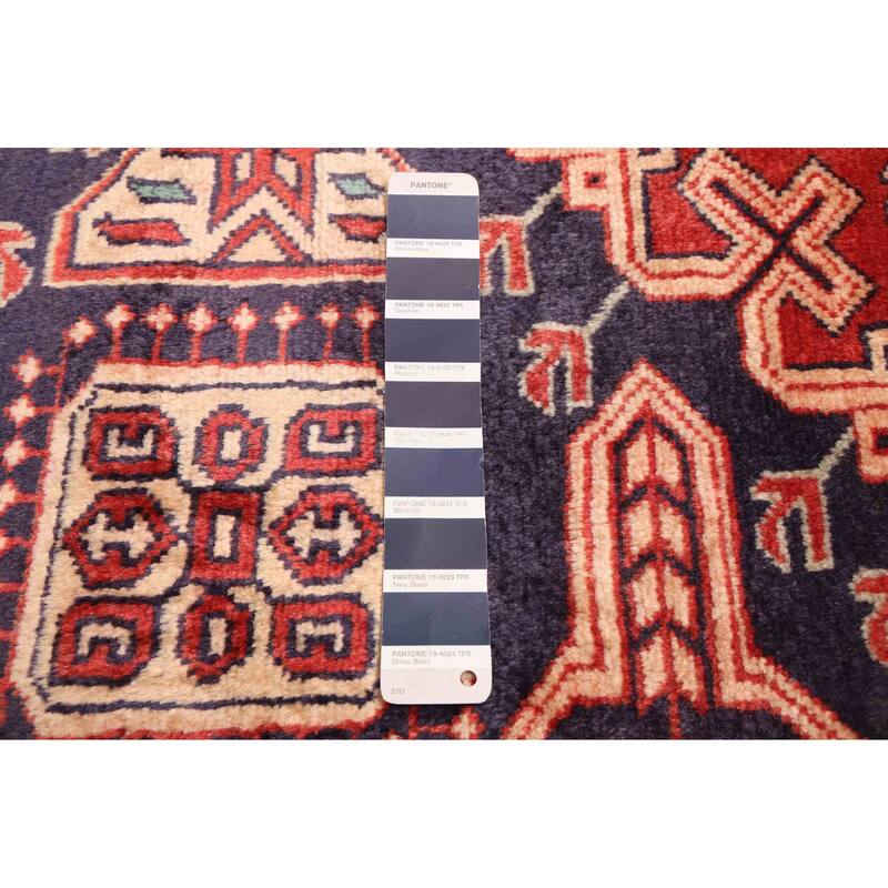 ECARPETGALLERY Hand-knotted Konya Anatolian Navy Wool Rug - 4'2 x 10'4