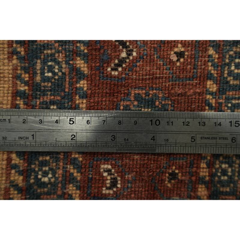 Hand Knotted Oriental 100% Wool Carpet Traditional Tribal Peach Gabbeh (Qashqai) Area Rug - 6' 7'' X 3' 11''