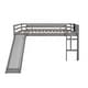 preview thumbnail 10 of 12, Modern and Playful Design Wood Loft Bed with Slide, Ladder and Chalkboard, Full size, Grey