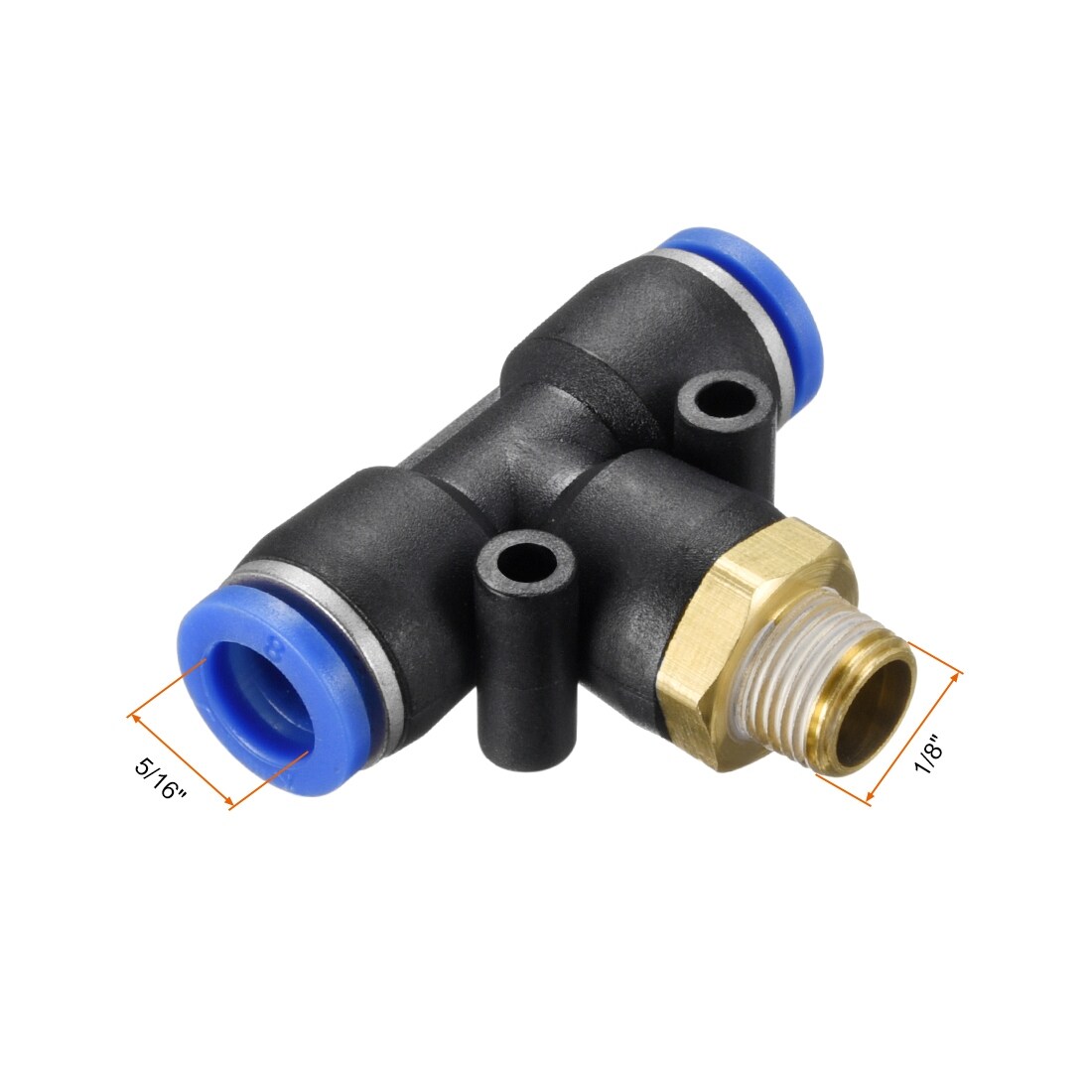 Push To Connect Fittings >> Push To Connect Fittings T Type Thread Tee 5 16 X 1 8 G Male Thread Blue 2pcs Push To Connect Fittings >> Push To Connect Fittings T Type Thread Tee 5 16 X 1 8 G Male Thread Blue 2pcs