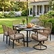 preview thumbnail 16 of 71, Nuu Garden Rattan Metal Patio Dining Set with Umbrella Hole, Zippered Cushions