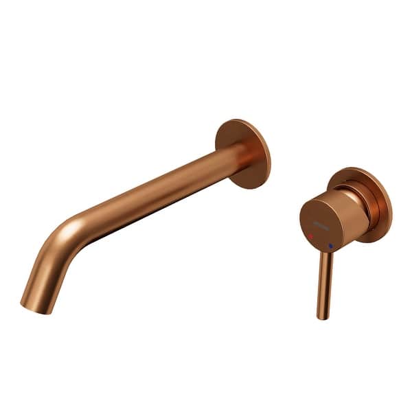 slide 2 of 6, Karran Grantham KBF610 Single Handle Wall-Mount Bathroom Faucet Brushed Copper