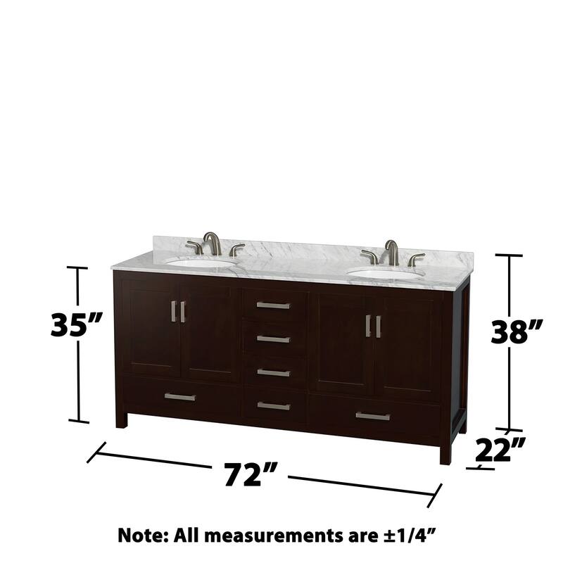 Wyndham Collection WCS141472DUNOM24 Sheffield 72" Free Standing Double