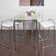 preview thumbnail 1 of 17, Porch & Den Sky Ranch Stainless Steel/ Glass 5-piece Counter Height Dining Set