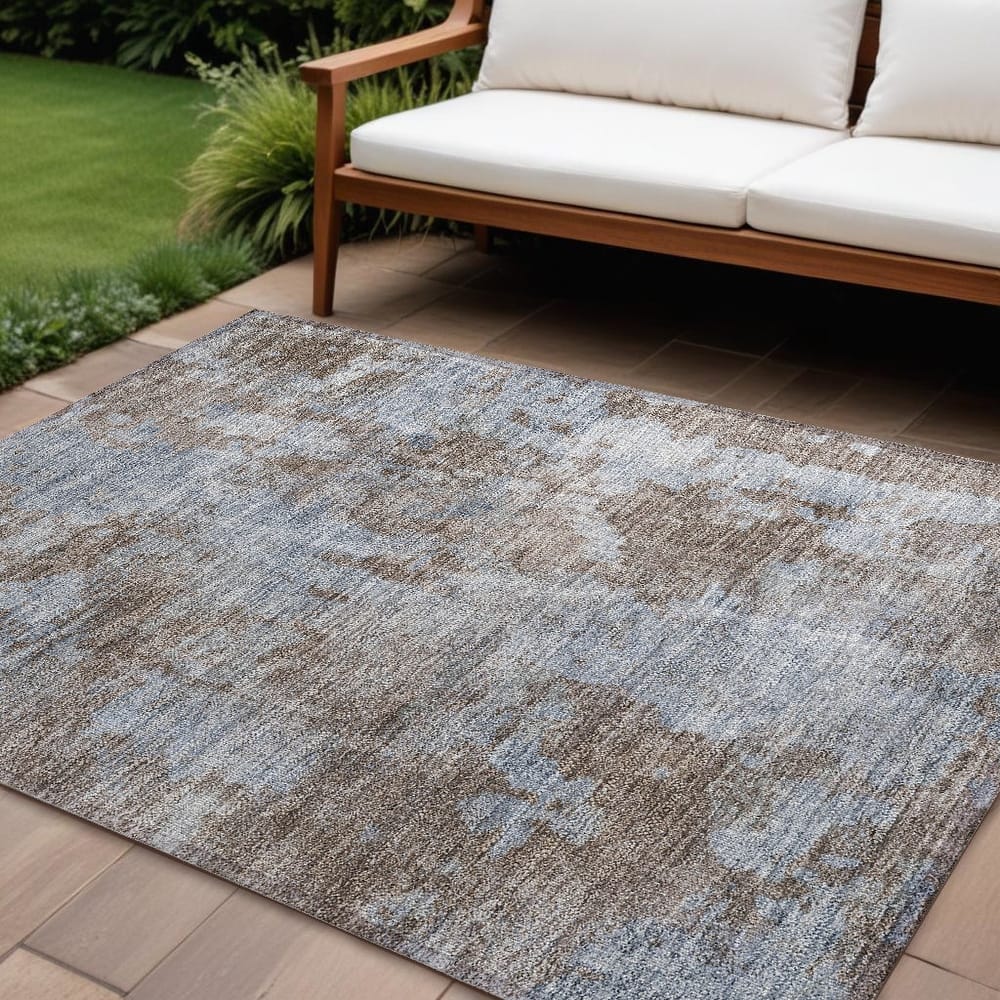 Anan Modern Art-Inspired Weather Resistant Versatile Elegance Outdoor Rug