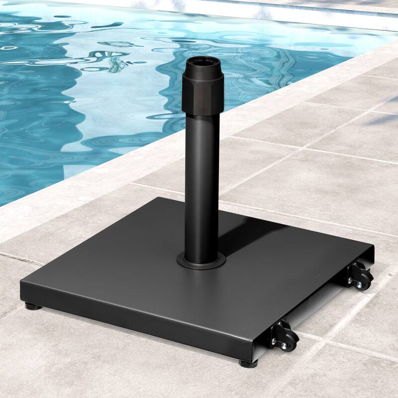 Pellebant Outdoor Market Umbrella Base Stand with Wheels