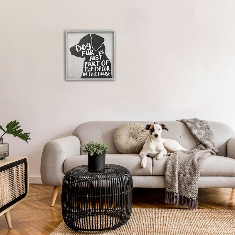 Stupell Dog Decor Phrase Humor Black Lab Family Pet Framed Wall Art