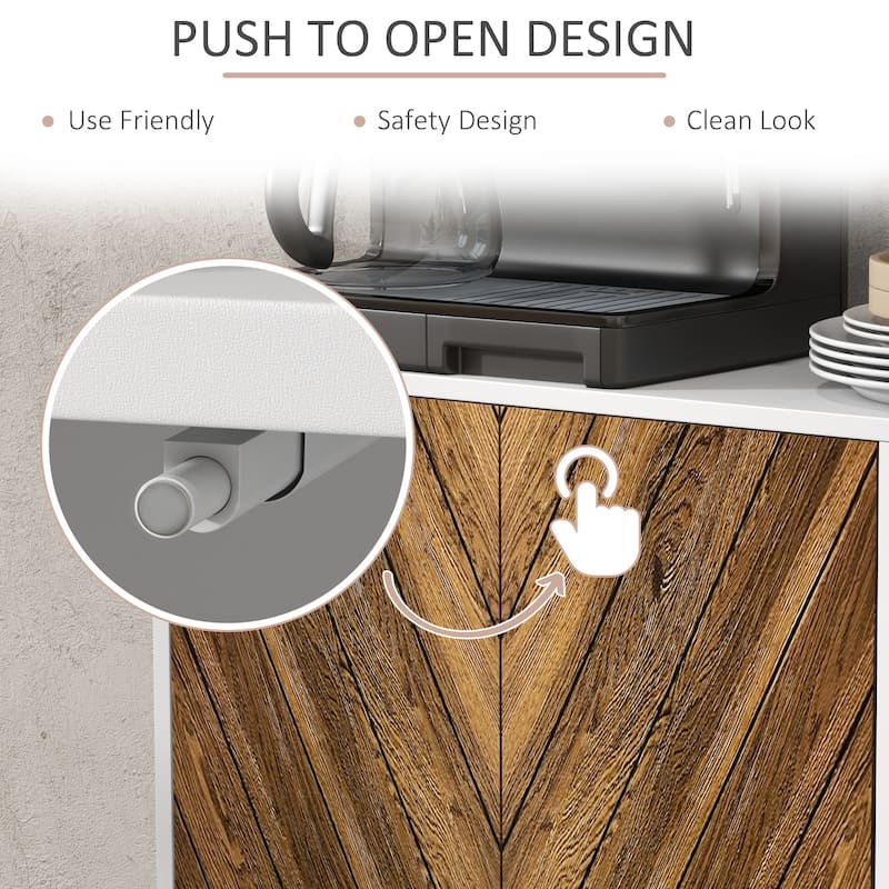 Modern Kitchen Sideboard Buffet Cabinet with Adjustable Shelves