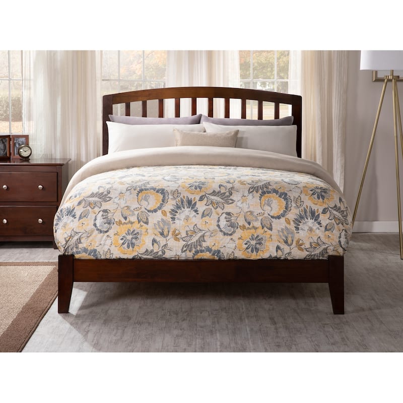Richmond Full Low Profile Wood Platform Bed in Walnut