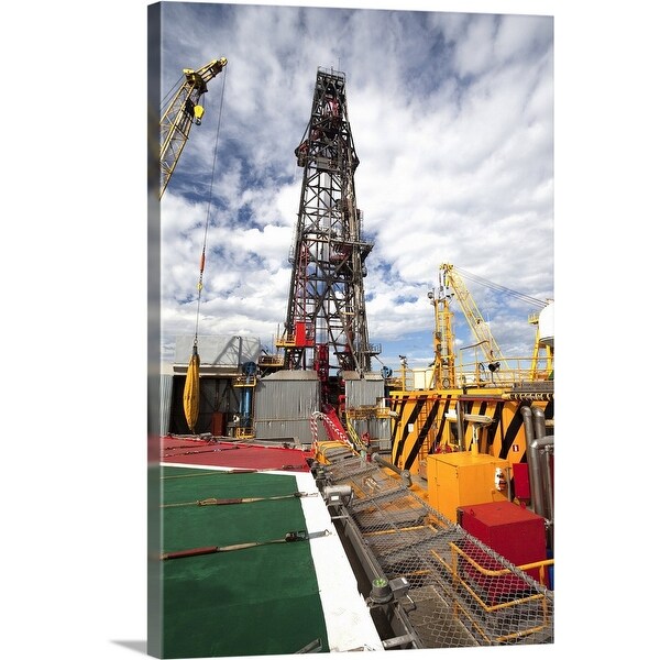 "Oil rig drilling derrick" Canvas Wall Art