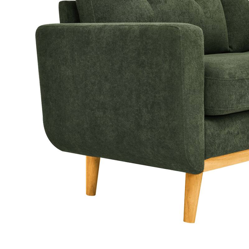 Anmytek Mid-Century Modern 67.7" Wide Tufted Upholstered Loveseat Sofa