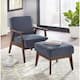 Simple Living Sonia Chair and Ottoman Set - Blue