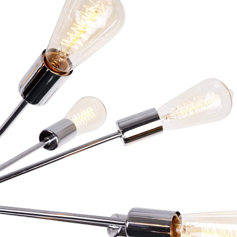 Modern 18-light Metal Adjustable Sputnik Chandelier for Dining Room