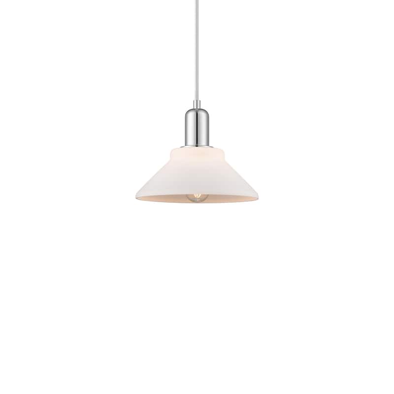 Innovations Lighting 716-1P-8-9 Orwell Pendant Orwell 9" Wide Mini - Polished Chrome / Matte White