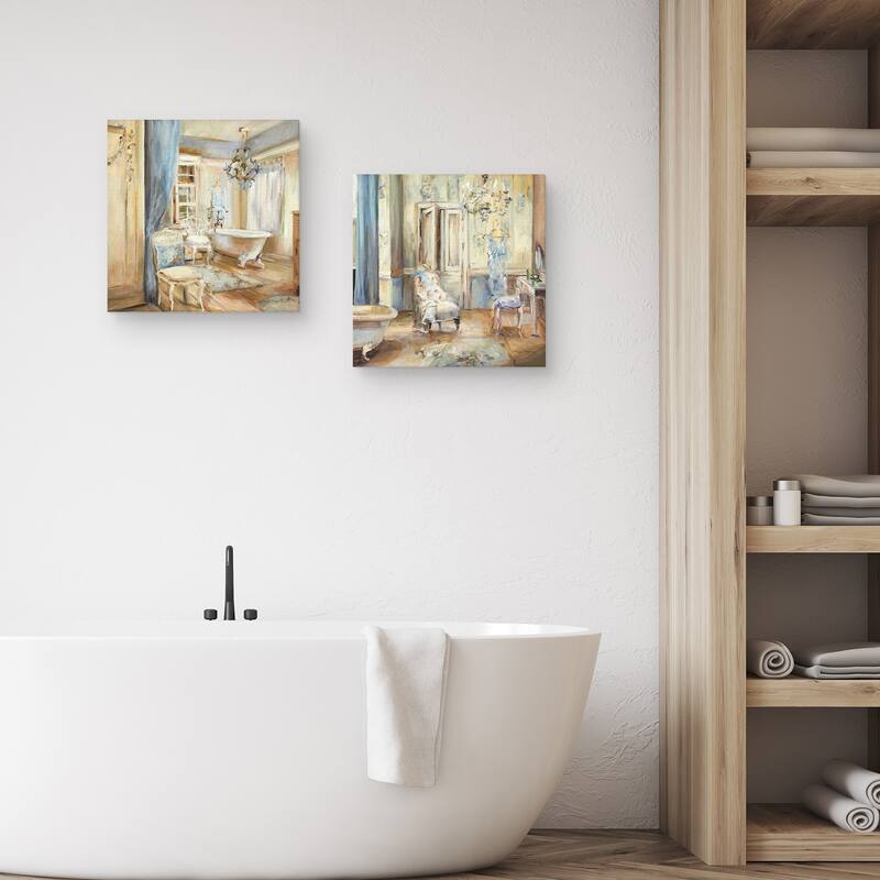 Boudoir Bath by Marilyn Hageman S/2 by Marilyn Hageman Canvas Art Prints