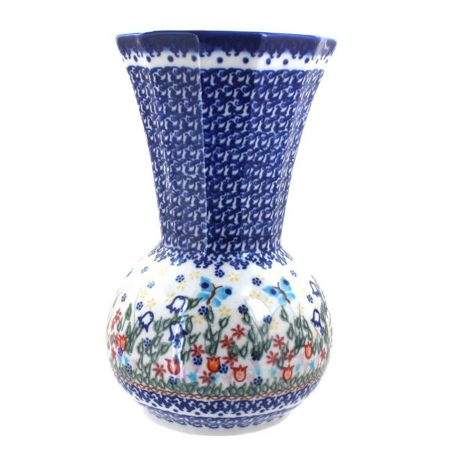 Blue Rose Polish Pottery 142 Vena Vase - Garden of Eden