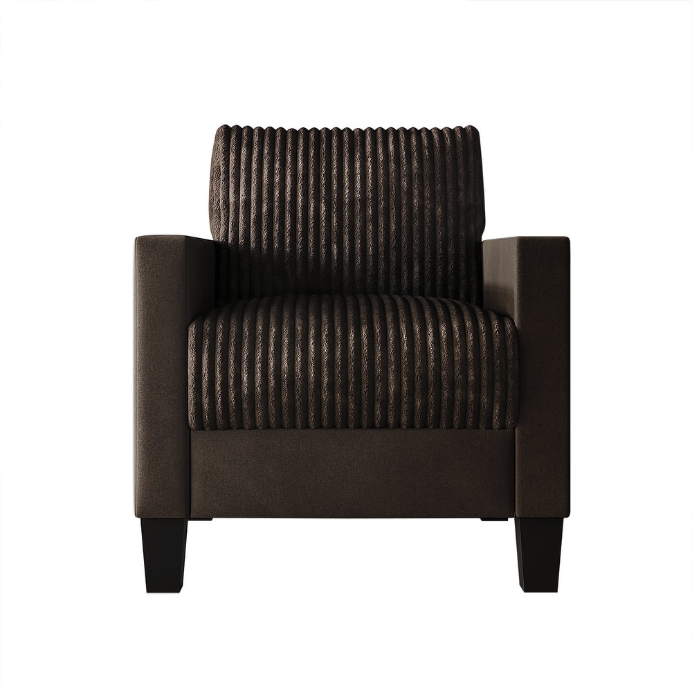 CraftPorch Corduroy Mid-Century Modern Velvet Upholstered Arm Chair