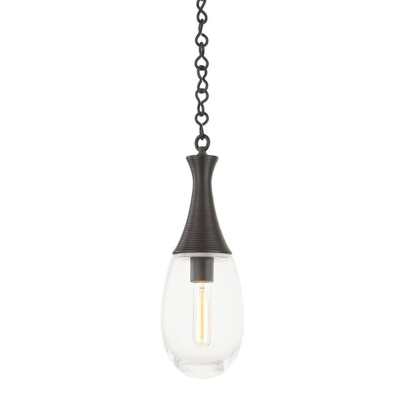 Southold Small 1 Light Pendant - Black Brass