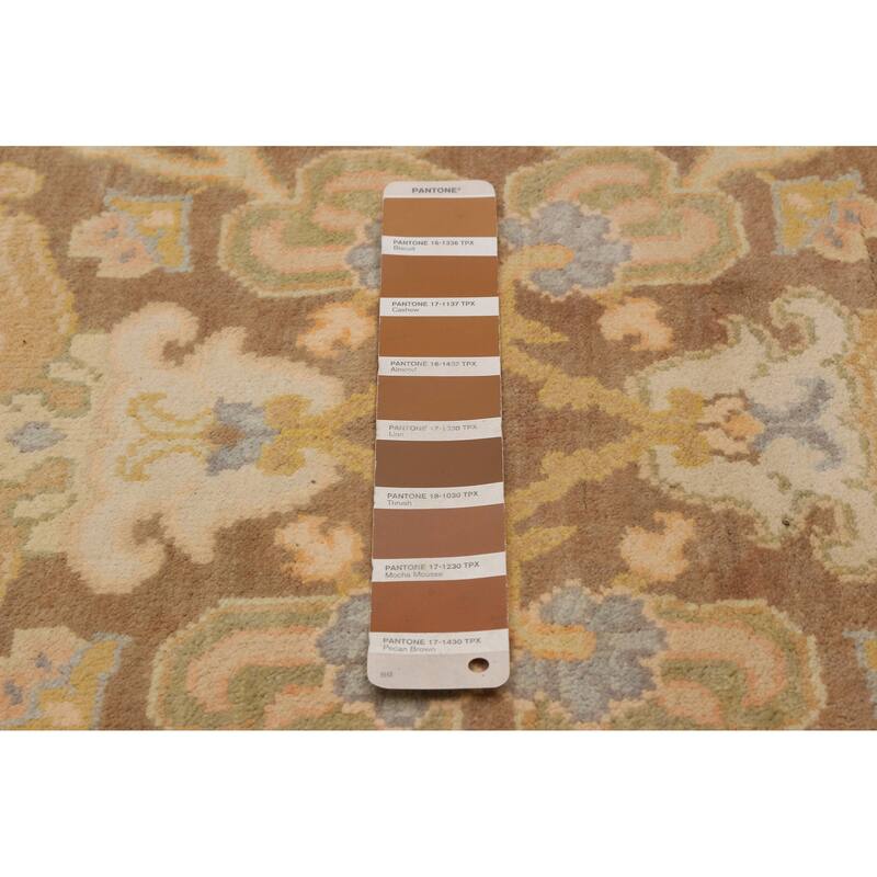ECARPETGALLERY Hand-knotted Finest Agra Jaipur Brown Wool Rug - 7'9 x 9'9