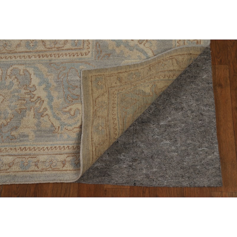 Hand Knotted Oriental 100% Wool Carpet Transitional All-Over Greys & Charcoal Oushak Area Rug - 12' 2'' X 9' 0''