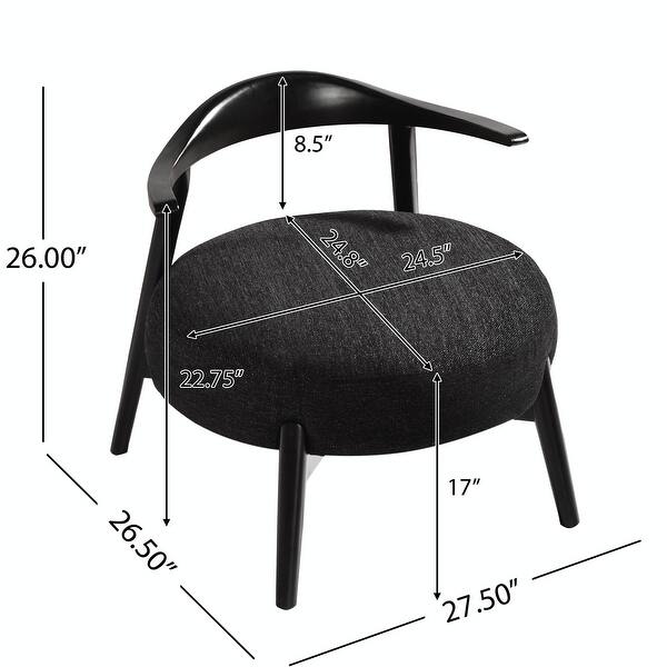 dimension image slide 1 of 3, Modern Accent Chair - Natural Birch, All-Day Comfort